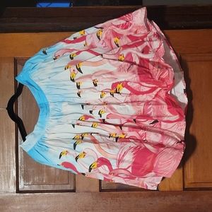 Flamingo Circle Skirt